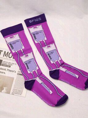 Figs Medical Design Purple Compression Socks Size L